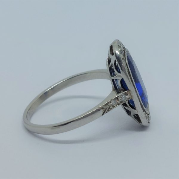 Burma Sapphire and Diamond Ring