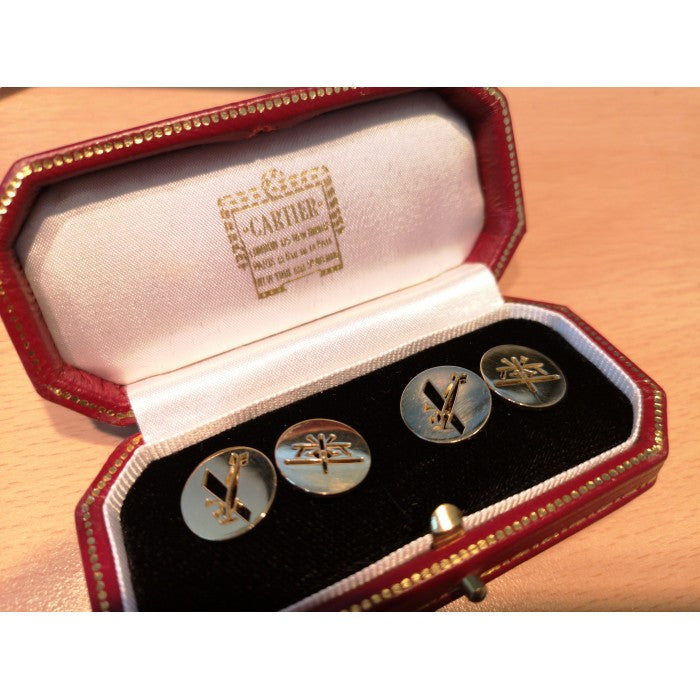 CARTIER GOLD BIPLANE CUFFLINKS MO3