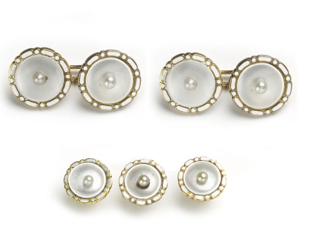 Art Deco Mother of Pearl Dress Set