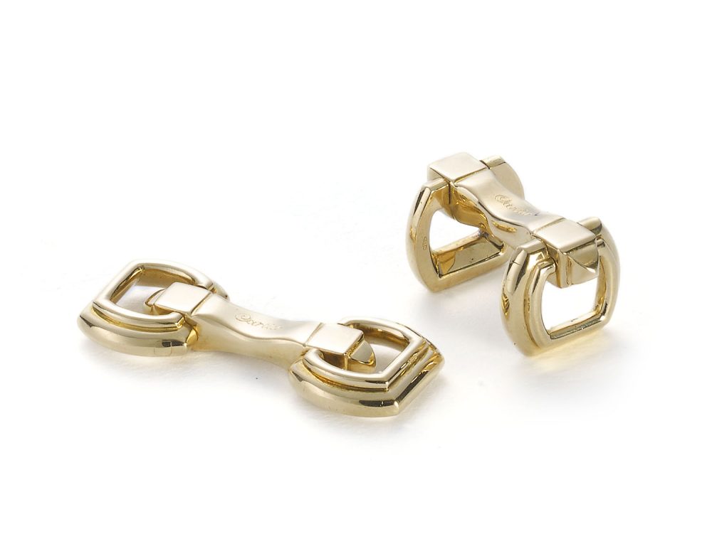 Vintage Cartier Cufflinks, Gold Stirrup