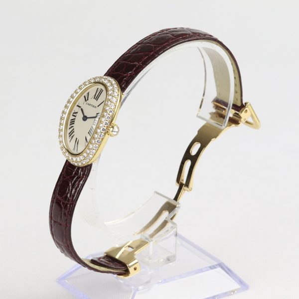 Cartier Baignoire Diamond 18ct Yellow Gold Ladies Watch 22x31mm