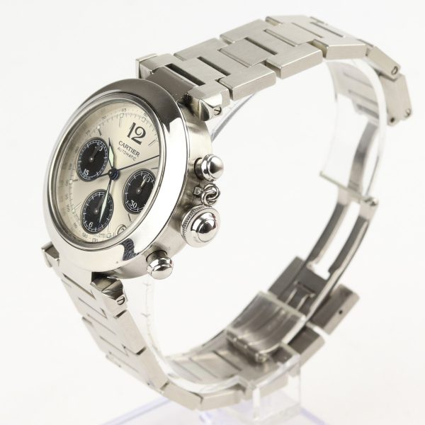 Cartier Pasha Chronograph Silver Dial Unisex Watch 36mm