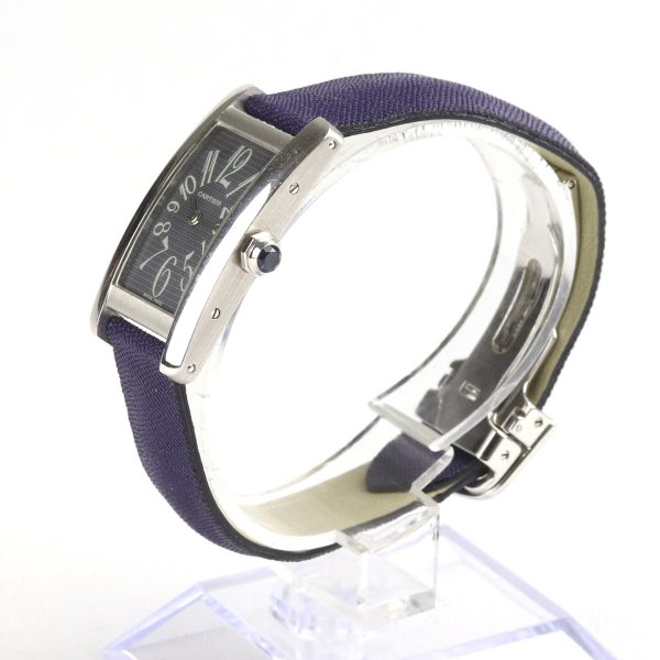 Cartier Tank Americaine 18ct White Gold Ladies Watch 19x35mm