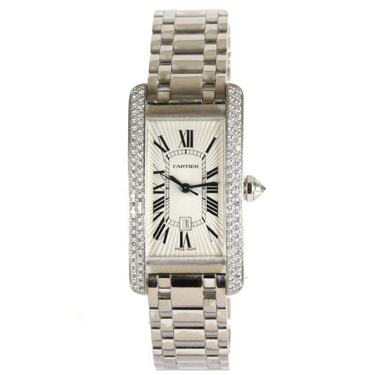 Cartier Tank Americaine Midi Size Diamond Set 18ct White Gold Watch