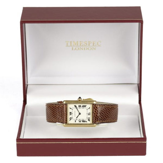 Cartier Tank Louis 18ct Yellow Gold Rare Unisex Watch Circa 1980