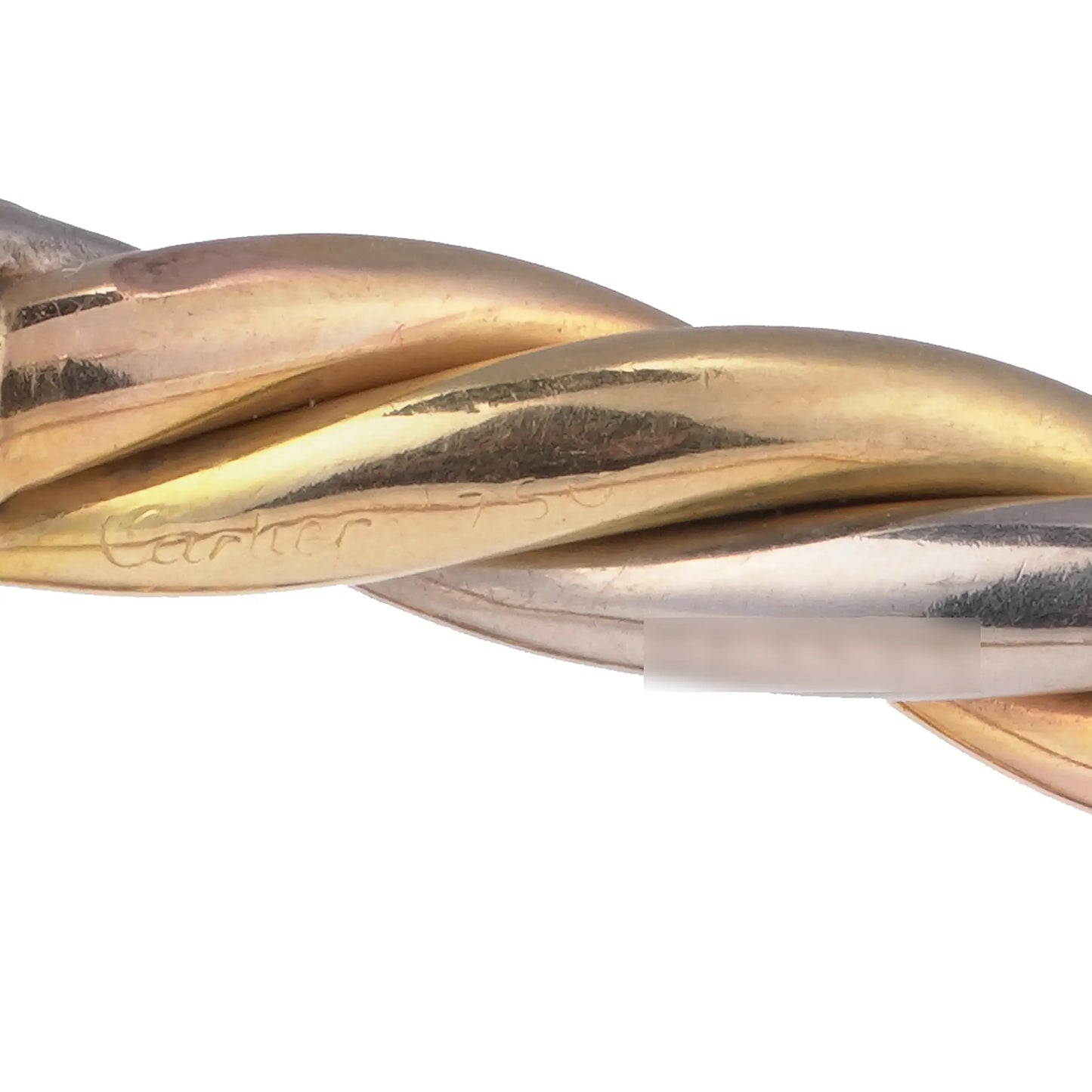 Cartier Trinity 18KT Gold Bangle with Cabochon Sapphires, Circa 1970s