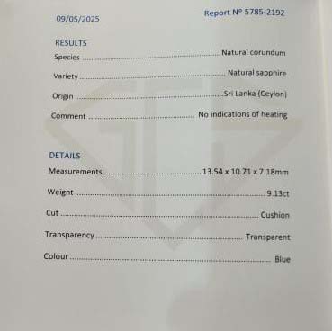 Certified No Heat Ceylon Sapphire and Marquise Diamond Ring