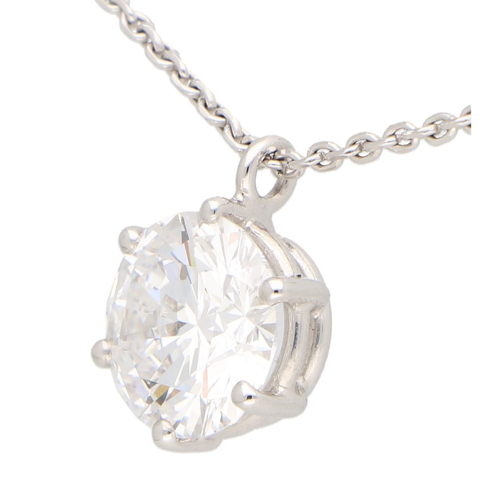 GIA Certified 2.40ct D colour Single Diamond Pendant