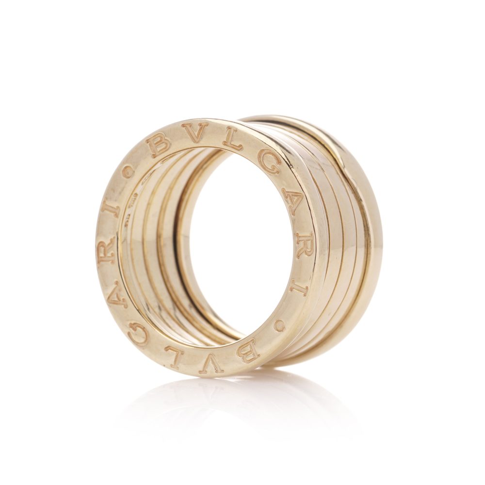 Vintage Bvlgari B Zero 18ct Yellow Gold Band Ring, Made in Italy, Circa 1990s