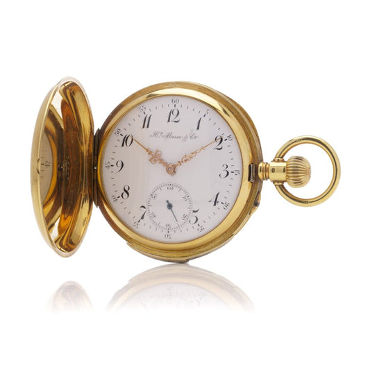 Hy Moser and Cie 14ct Gold Quarter Repeater Full Hunter Pocket Watch