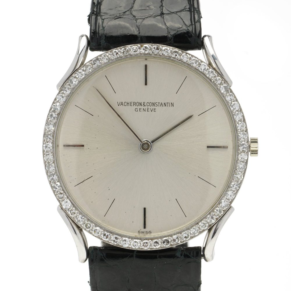 Vintage Vacheron Constantin 18ct White Gold Ladies Manual Winding Watch with Diamond Bezel