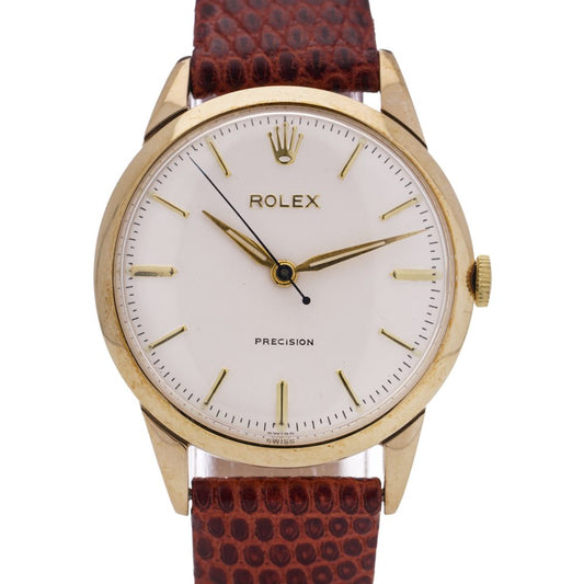 Vintage Rolex Precision Yellow Gold Manual Watch, Circa 1958