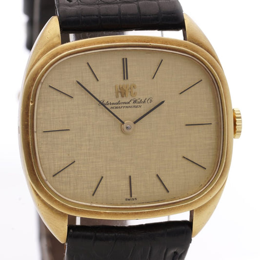 Vintage 1980s IWC International Watch Company 18ct Yellow Gold 2754 Manual Winding Watch