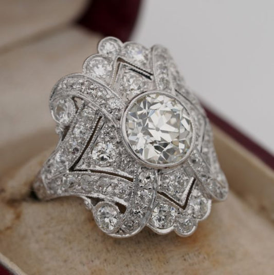 Deco diamond ring plaque dinner