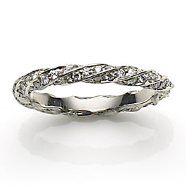 Diamond Platinum Twisted Eternity Ring