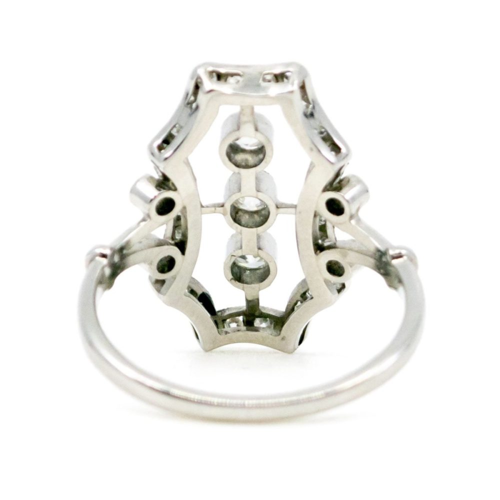 Diamond Art Deco Style Platinum Ring
