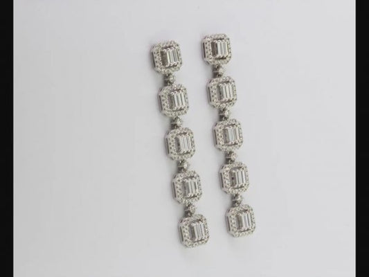 Vintage diamond drop earrings