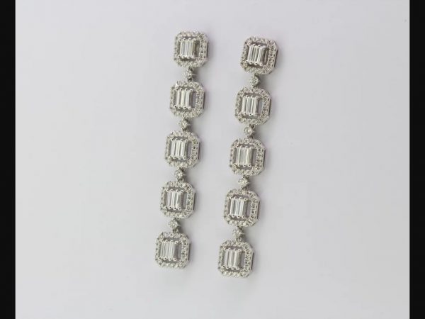 Diamond drop earrings