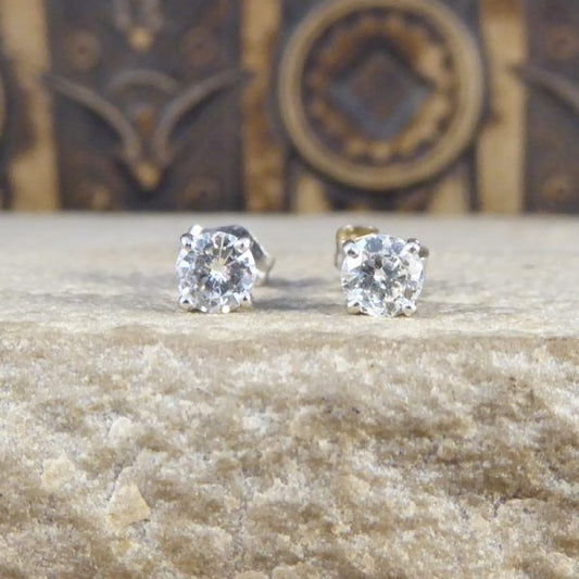0.52ct Round Brilliant Cut Diamond Ear Studs