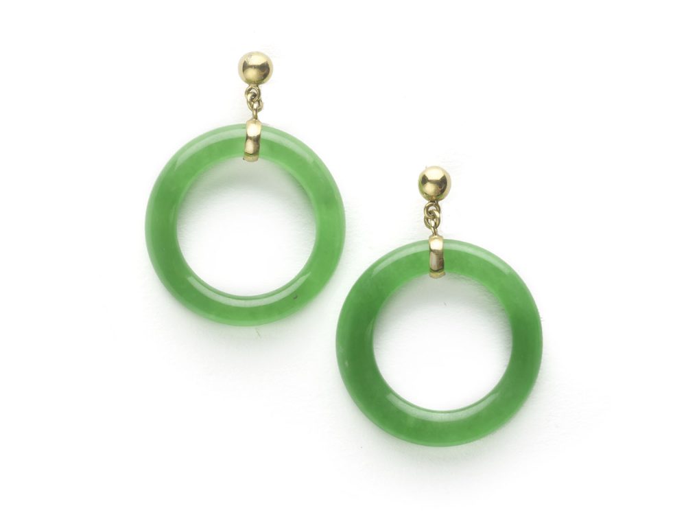 Jade Hoop Earrings