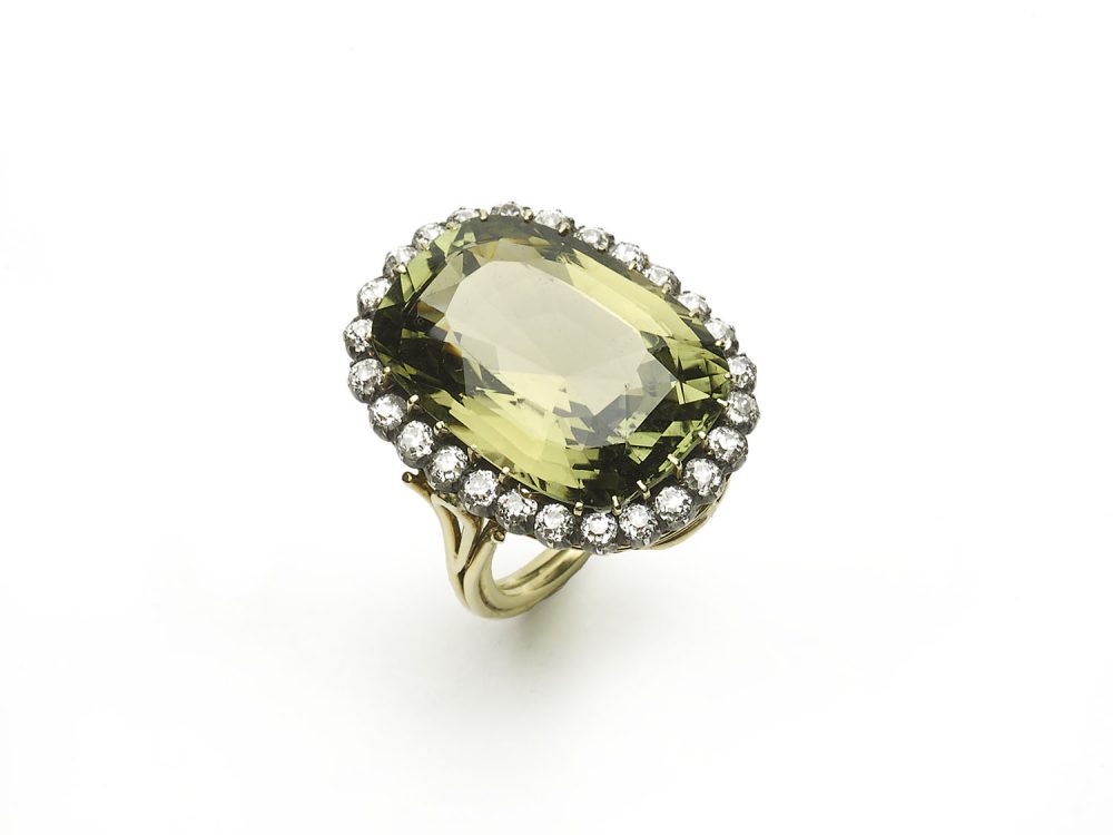 Antique Victorian Chrysoberyl Diamond Ring