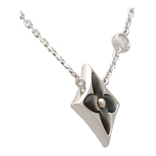 Vintage Louis Vuitton Diamond Flower Pendant Necklace