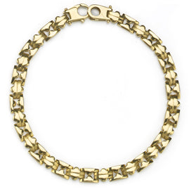 Fancy Link 18ct Gold Bracelet