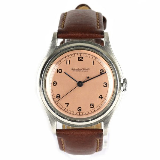 Gents Vintage IWC Pink Dial OverSize Rare Watch 38mm