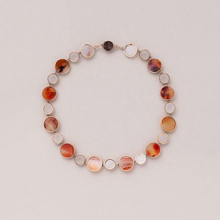 Georgian Antique Carnelian Agate and Gold Collar Necklace
