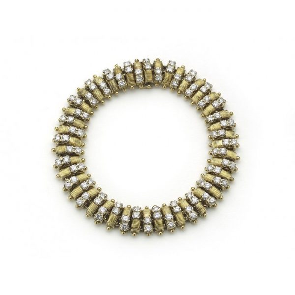 Vintage Hammerman Brothers Gold And Diamond Bracelet, Circa 1965