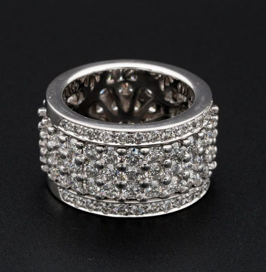 Impressive 6.50ct Night and Day Rotating Diamond Eternity Ring
