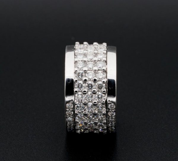 Impressive 6.50ct Night and Day Rotating Diamond Eternity Ring