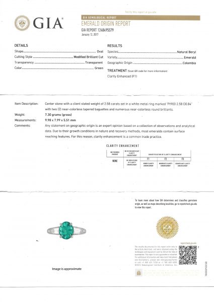 Exceptional 2.58ct Colombian Emerald and Diamond Platinum Engagement Ring