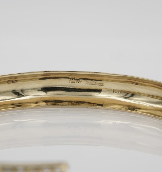 Vintage Signed Fontana Mid Century 2.20ct Diamond Bangle