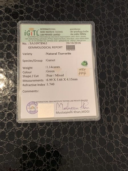 Kenyan Tsavorite and Diamond Dress Ring, 18ct White Gold