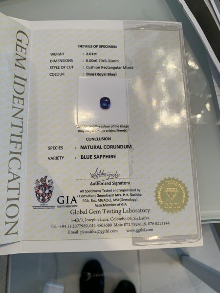 Sri Lankan Sapphire and Diamond Cluster Ring, 18ct White Gold