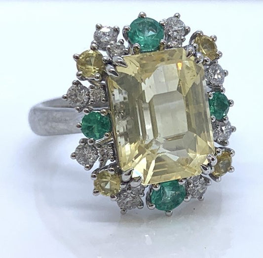 Yellow sapphire ring