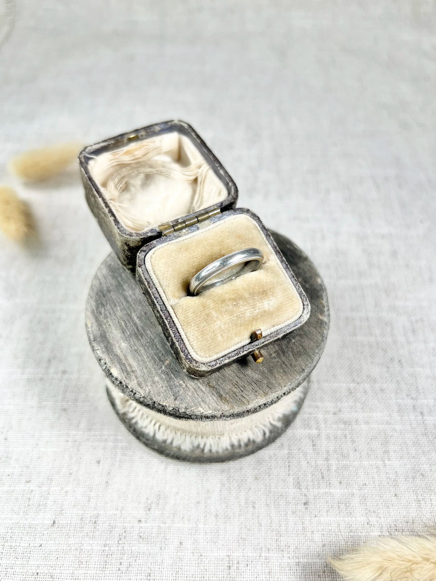Vintage Tiffany & Co Platinum Wedding Band, "Tiffany Together", Circa 1990