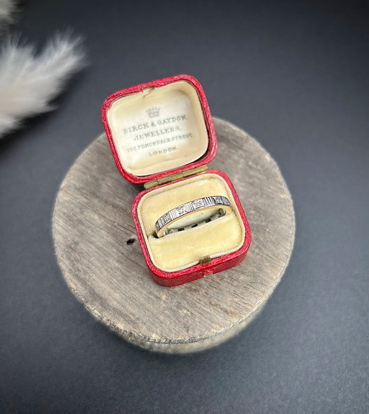 Antique 1920's Platinum, Diamond Eternity Ring