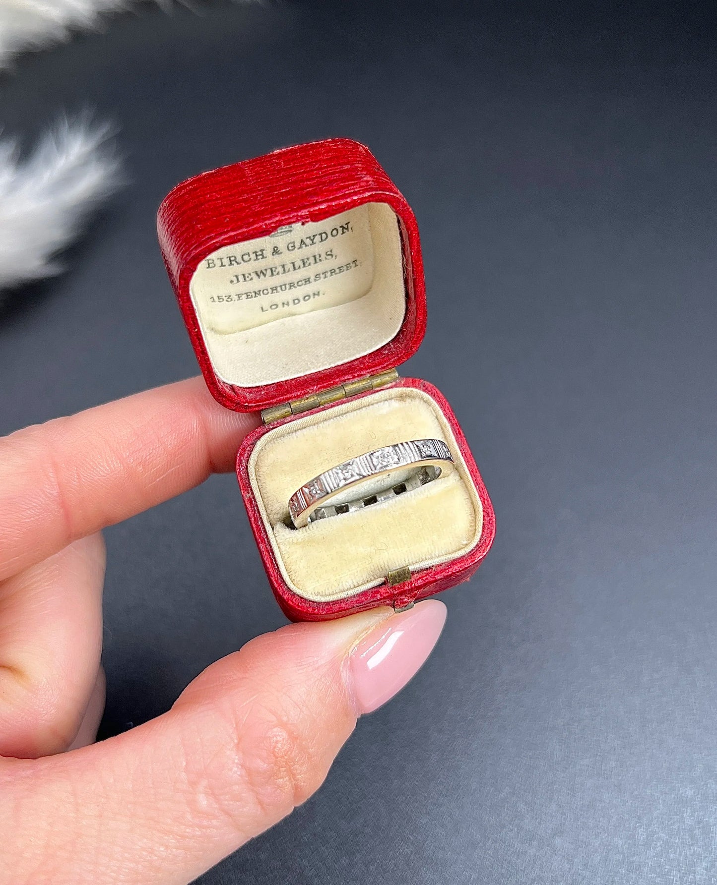 Antique 1920's Platinum, Diamond Eternity Ring