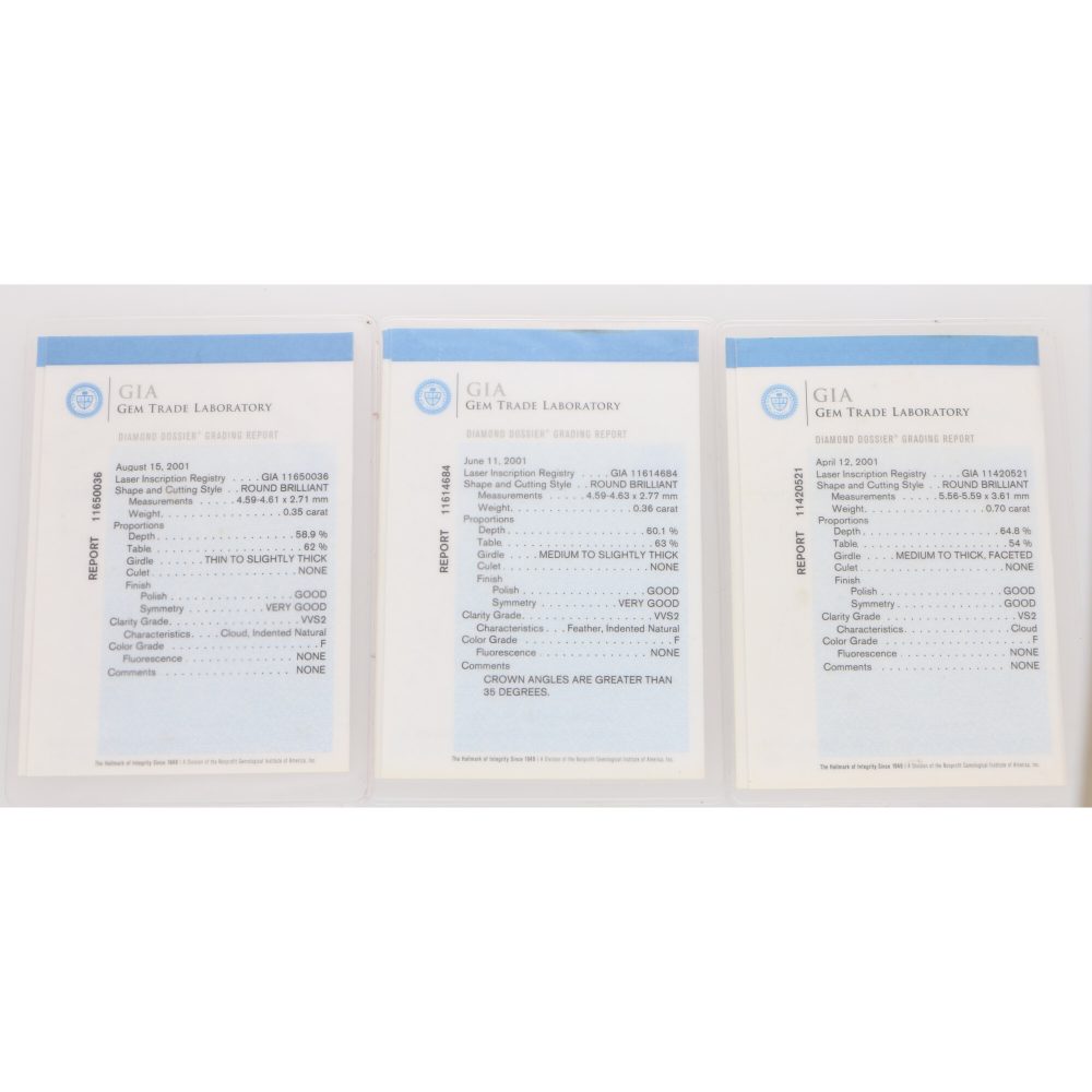 GIA Certified Diamond Three Stone Ring in 18ct Yellow Gold