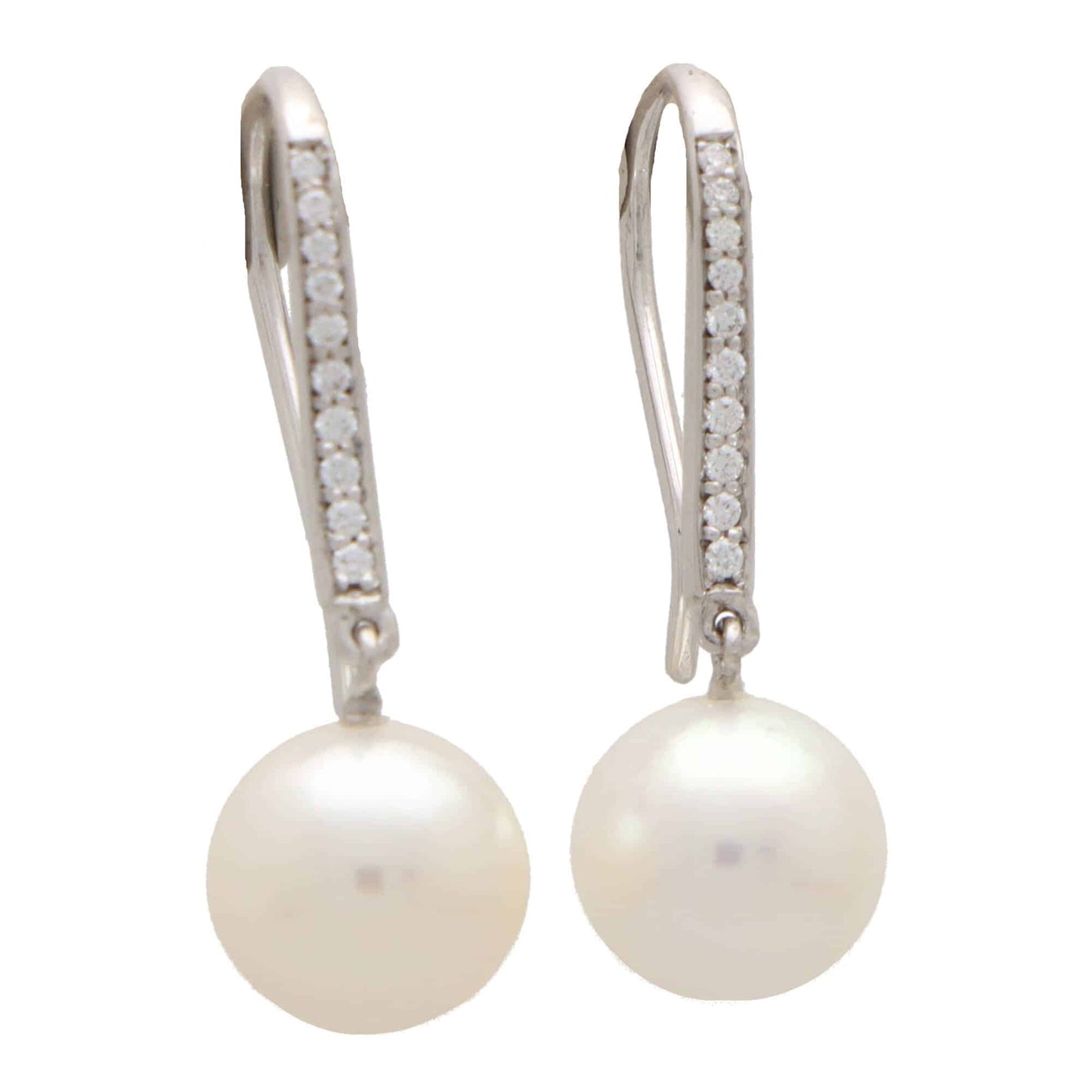 Akoya Pearl and Diamond Drop Earrings