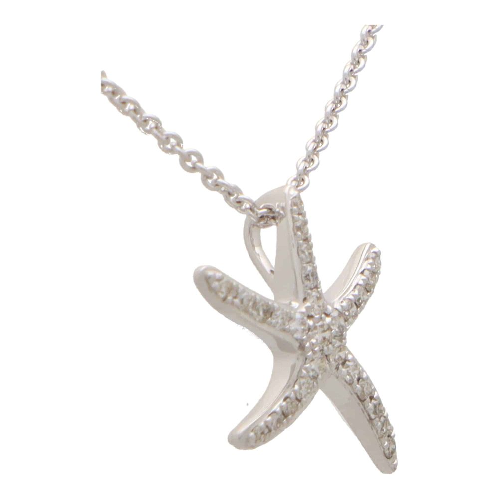 Diamond Starfish Pendant Necklace, 0.20ct