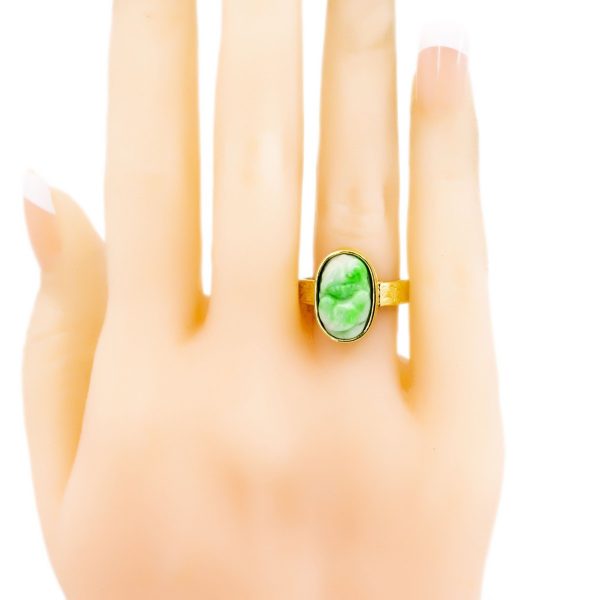 Late Victorian Jade and Gold Ring