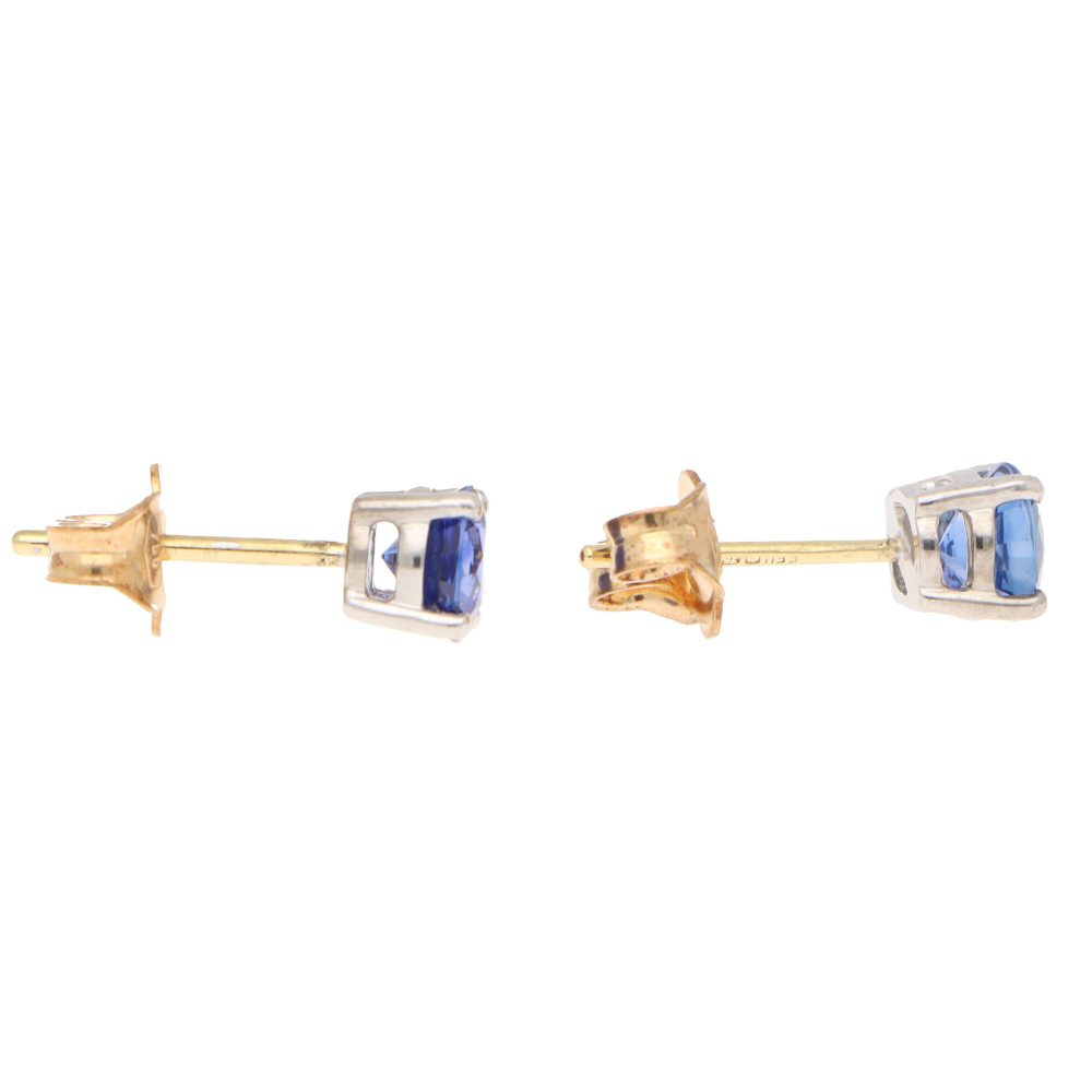 Modern 1.25ct Sapphire Stud Earrings