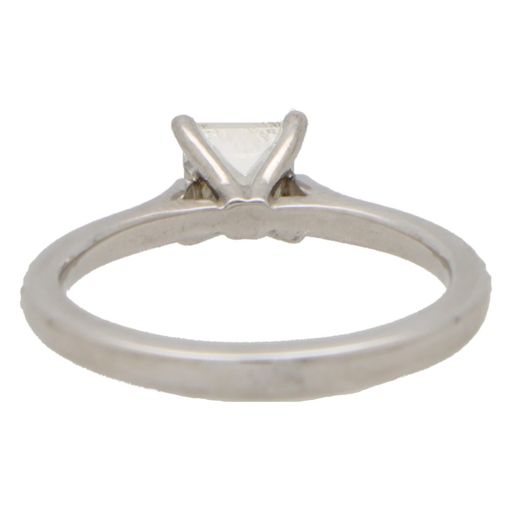 Vintage 0.90ct Princess Cut Diamond Engagement Ring