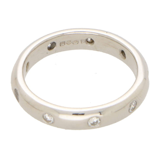 Diamond Dot Eternity Band Ring In Platinum