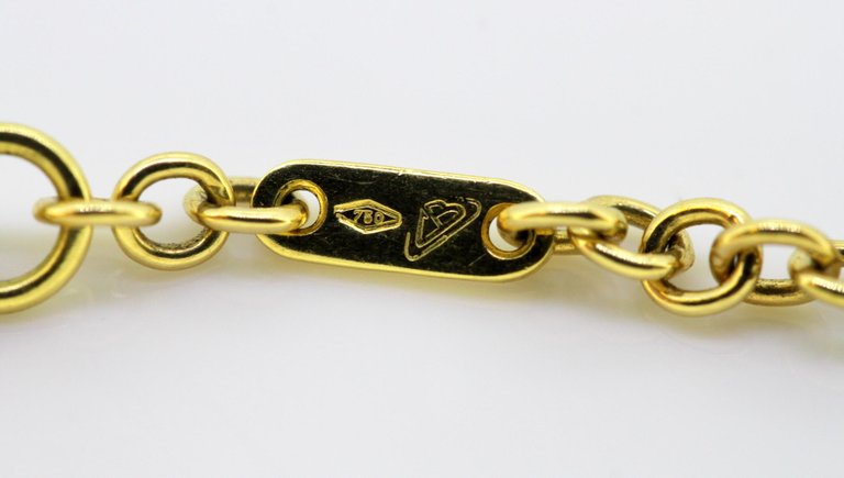 Vintage 18ct Yellow Gold Heart Pendant Necklace