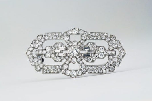 Vintage Cartier Exclusive Platinum Brooch with Diamonds