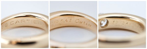 Vintage Cartier Single Stone Diamond Ring 18ct Yellow Gold